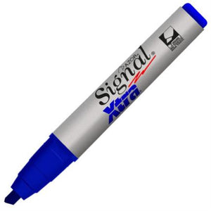 Marcador Permanente Signal Xtra 40003 Punta Cincel Color Azul C/12 Pzas - 40003Azul FullOffice.com