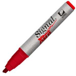 Marcador Permanente Signal Xtra 40002 Punta Cincel Color Rojo C/12 Pzas - 40002Rojo FullOffice.com