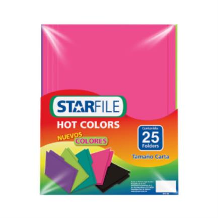 Folder Starfile Hot Colors Carta Color Arcoiris Cromático C/25 Pzas - Ph0052 FullOffice.com