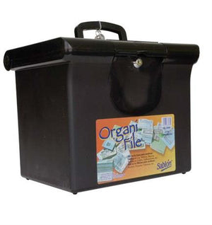 Organifolder Plástico Sablon Carta Negro  C/Cerradura - 8985Ne FullOffice.com