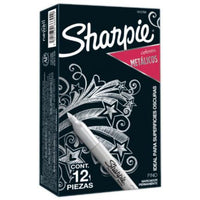 Marcador Sanford 39100 Sharpie Metalico Plata C/12 - 39100 FullOffice.com