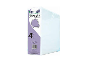 Carpeta Vinil Samsill "D" Bca 4" P/750Hjs C/10 - 16797