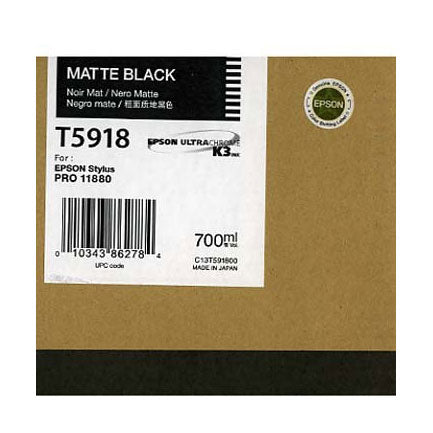 Tinta Epson Ultrachrome K3 T591 700 Ml Color Negro Mate - T591800