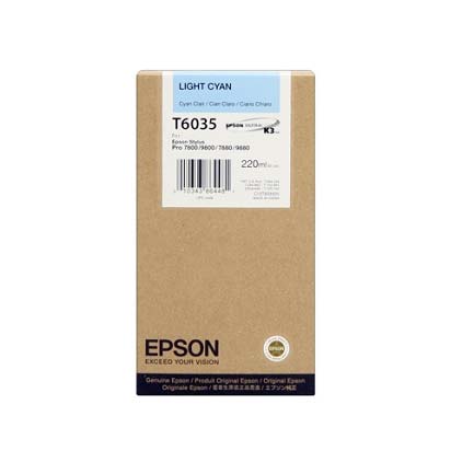 Tinta Epson Stylus Cyan Light Plotter Pro 7800/9800 220Ml - T603500