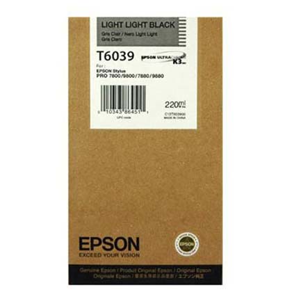 Tinta Epson Stylus Gris Light Plotter Pro 7800/9800 220Ml - T603900