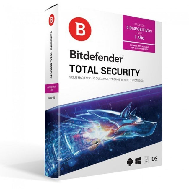 Licencia Antivirus Bitdefender Total Security Md 1 Año 5 Usuarios Caja - Tmbd-410-C FullOffice.com