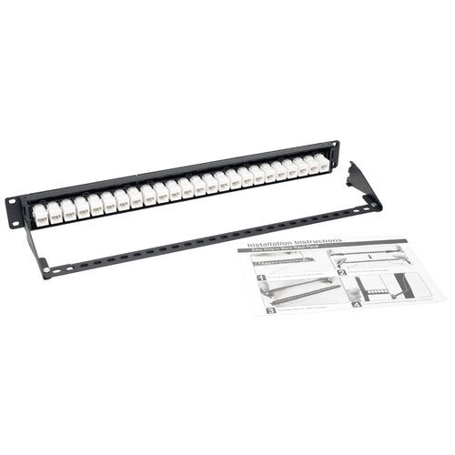 Panel Conexiones Tripp Lite Rj45 Ethernet De Alimentación Cat6A 24 Puertos En 1U Para Instalación En Rack - N254-024-6A FullOffice.com