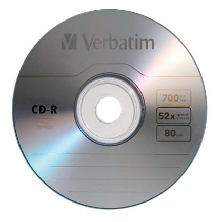 Disco Compacto Verbatim R 52X 80Min 700Mb C/50 - 94691 FullOffice.com