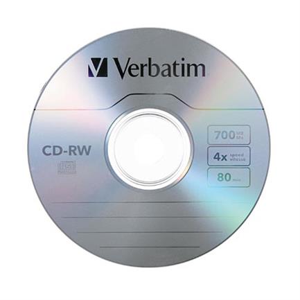 Disco Compacto Verbatim Rw 80Min 700Mb C/25 - 95169 FullOffice.com