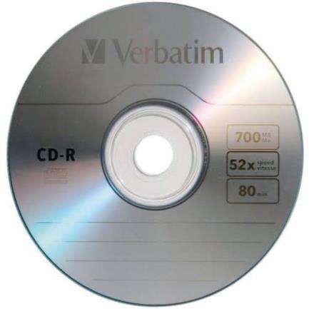 Disco Compacto Verbatim Cd-R 80Min 700Mb 52X Paquete C/50 Pzas - 96298 FullOffice.com