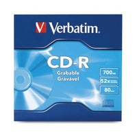 Disco Compacto Verbatim Cd-R 80Min 700Mb 52X Paquete C/50 Pzas - 96298 FullOffice.com