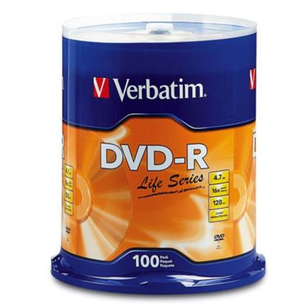 Dvd-R Verbatim 4.7Gb/120Min 16X C/100 - 97177 FullOffice.com