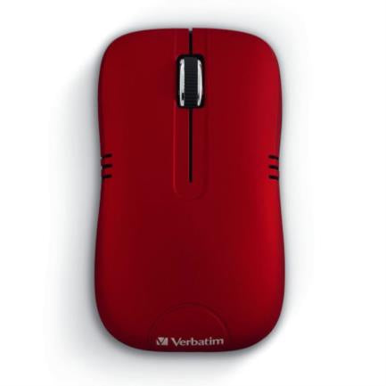 Mouse Verbatim Serie Commuter Óptico Inalámbrico 1200 Dpi Color Rojo Mate - 99767 FullOffice.com
