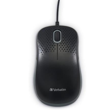 Mouse Verbatim Silent Corded Óptico Color Negro - 99790 FullOffice.com