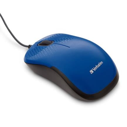 Mouse Verbatim Silent Corded Óptico Color Azul - 70233 FullOffice.com