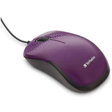 Mouse Verbatim Silent Corded Óptico Color Violeta - 70235 FullOffice.com