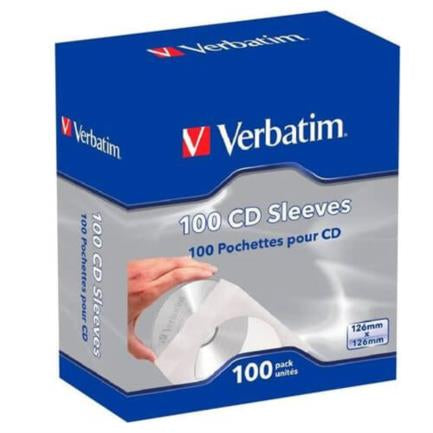 Sobres De Papel Verbatim C/Ventana Transparente Para Cd/Dvd C/100 - 49976 FullOffice.com