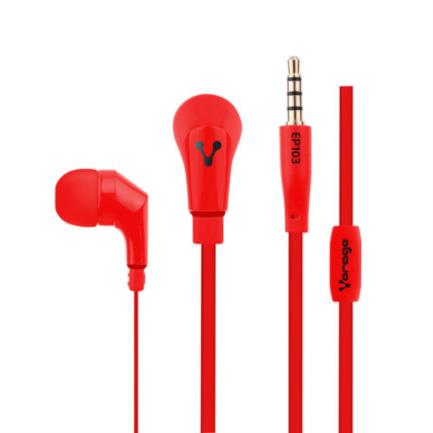 Audífonos Alámbricos Vorago Ep-103 Manos Libres 3.5Mm Color Rojo - Au-362585-10 FullOffice.com