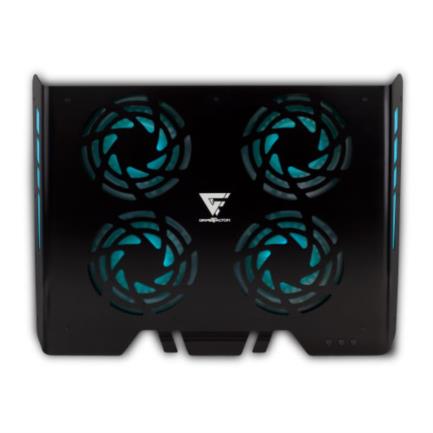 Base Enfriadora Game Factor Cpg400 Laptop 4 Ventiladores Rgb Aluminio Usb Color Negro - Cpg400 FullOffice.com