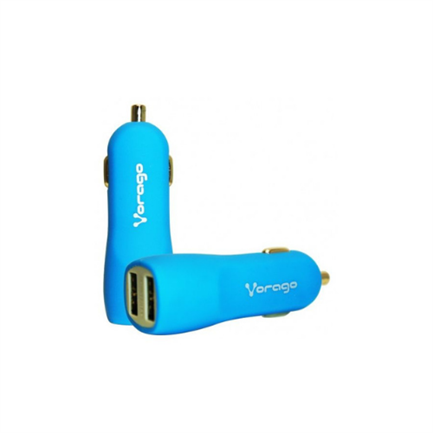 Cargador Vorago Auto Au-103 2 Puertos Usb Azul - Au-103 Azul FullOffice.com