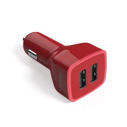 Cargador Vorago Auto Au-103 2 Puertos Usb Rojo Blis - Au-103-Rd FullOffice.com