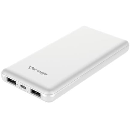 Power Bank Vorago Pb-401 10000 Mah 2 Puertos Usb 1.0-2.1 Color Blanco - Pb-401-Wh FullOffice.com