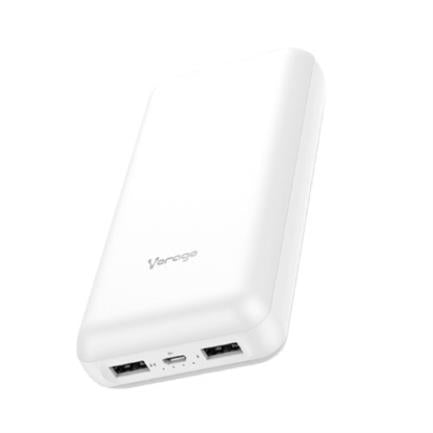 Power Bank Vorago Pb-550 20000 Mah 2 Puertos 1A-2.1A Color Blanco - Pb-550-Wh FullOffice.com