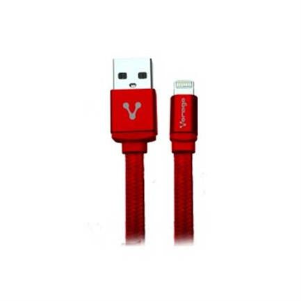 Cable Vorago Cab-119 Rojo Usb-Apple Lightning 1 Metro Rojo B - Cab-119 Rojo FullOffice.com