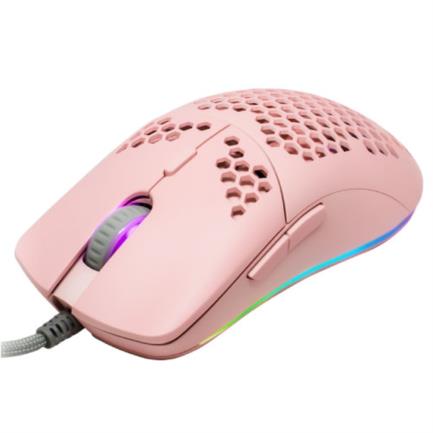 Mouse Game Factor Mog601 Ultralight Rgb Sensor Pmw3389 16000 Dpi 7 Botones Clic Láser Color Rosa - Mog601-Pk FullOffice.com