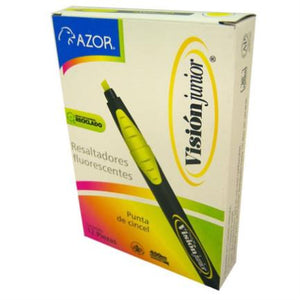 Marcador Resaltador Visión Junior Color Amarillo Fluorescente C/12 Pzas - 2800Am FullOffice.com