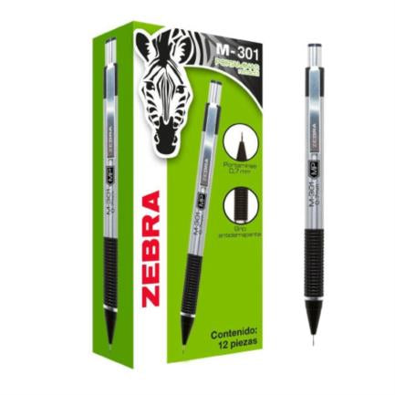 Lapicero Zebra M301 Punta 0.7Mm Color Negro C/12 Pzas - 6000-00 FullOffice.com