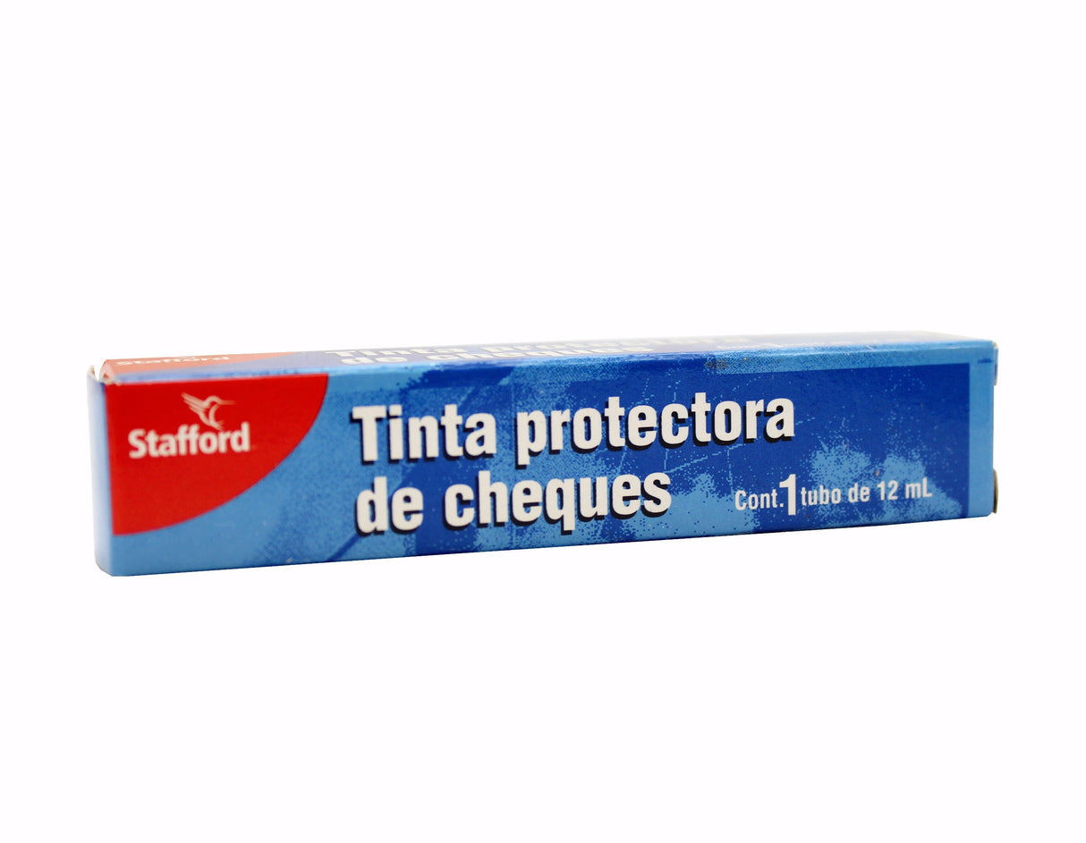 Tinta Protectora Stafford P/Cheques Rojo 12Ml - Cog6000