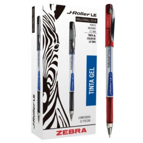 Bolígrafo Zebra J-Roller Le Gel Mediano Color Rojo - 8002-Le FullOffice.com